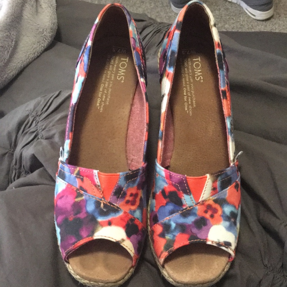 Tom wedges floral